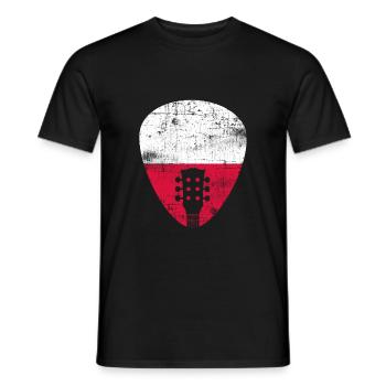 Poland Guitar - Men's T-Shirt - black - Front - AI Model Male 178 light (178cm)