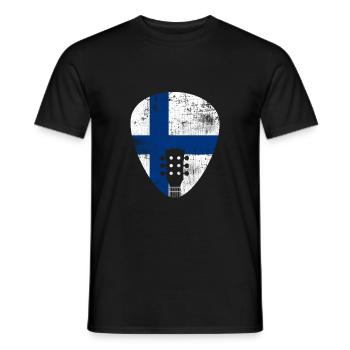 Finlande Guitare - T-shirt homme - noir - Devant - AI Model Male 178 light (178cm)