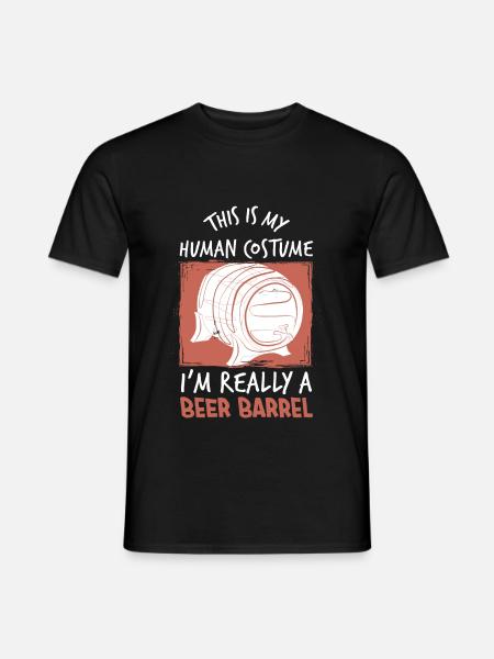 Beer Barrel Costume Beer - Men's T-Shirt - black