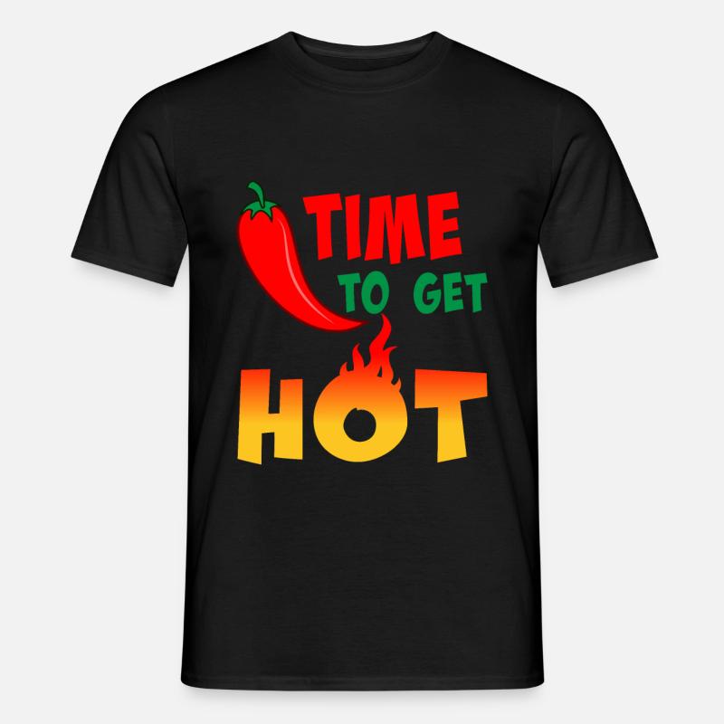 Chili Scharf - Männer T-Shirt - Schwarz
