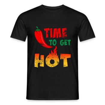 Chili Chili Pepper - Men's T-Shirt - black - Front - AI Model Male 178 light (178cm)