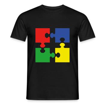 Puzzles - Men's T-Shirt - black - Front - AI Model Male 178 light (178cm)