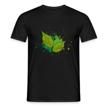 Feuille Nature - T-shirt homme - noir - Devant - AI Model Male 178 light (178cm)