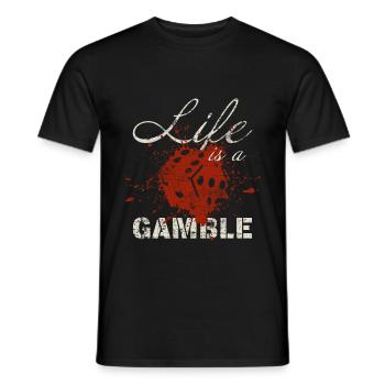 Casino - Men's T-Shirt - black - Front - AI Model Male 178 light (178cm)