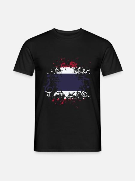 Thailand Flag Music - Men's T-Shirt - black