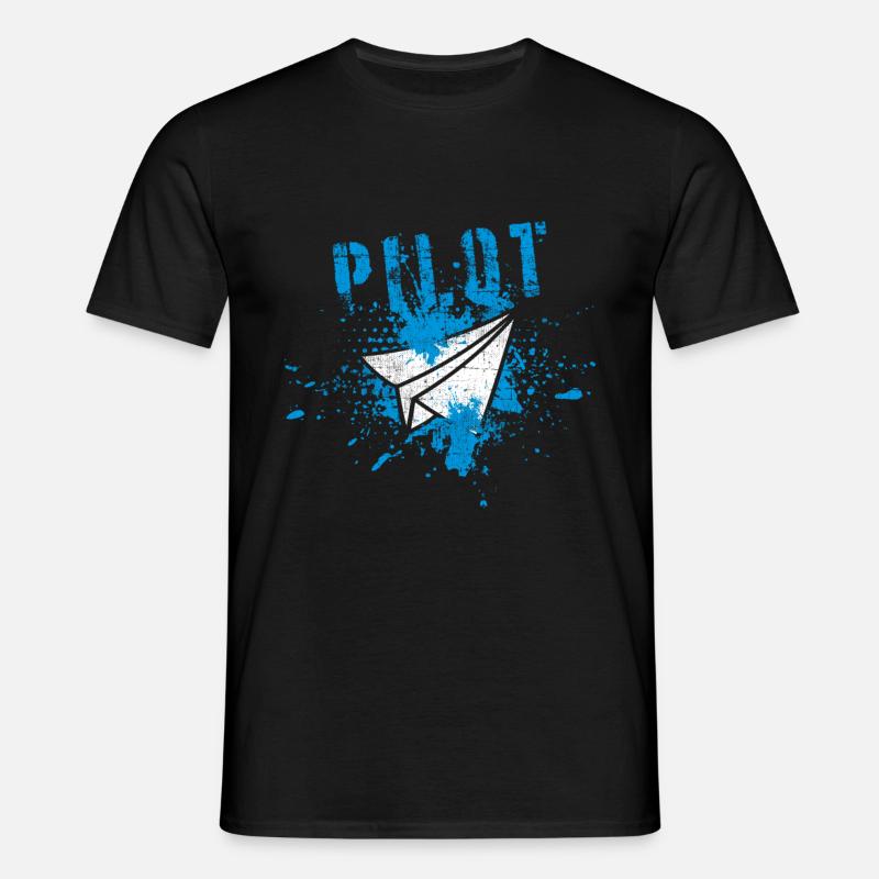 Pilot - Männer T-Shirt - Schwarz