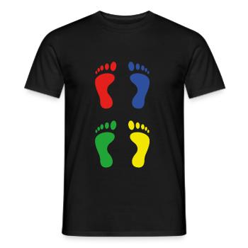 Empreinte du pied - T-shirt homme - noir - Devant - AI Model Male 178 light (178cm)