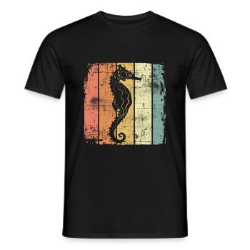 Hippocampes - T-shirt homme - noir - Devant - AI Model Male 178 light (178cm)