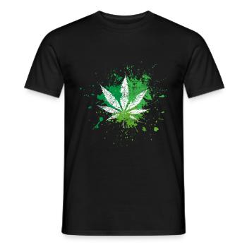 Cannabis - Männer T-Shirt - Schwarz - Vorne - AI Model Male 178 light (178cm)