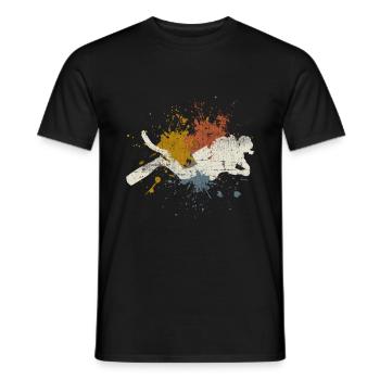 diving - Men's T-Shirt - black - Front - AI Model Male 178 light (178cm)