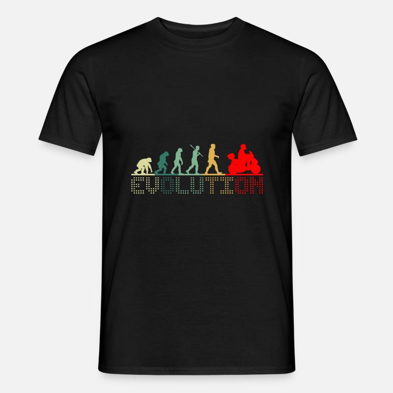 Motorroller Evolution Retro für Rollerfahrer - Männer T-Shirt - Schwarz