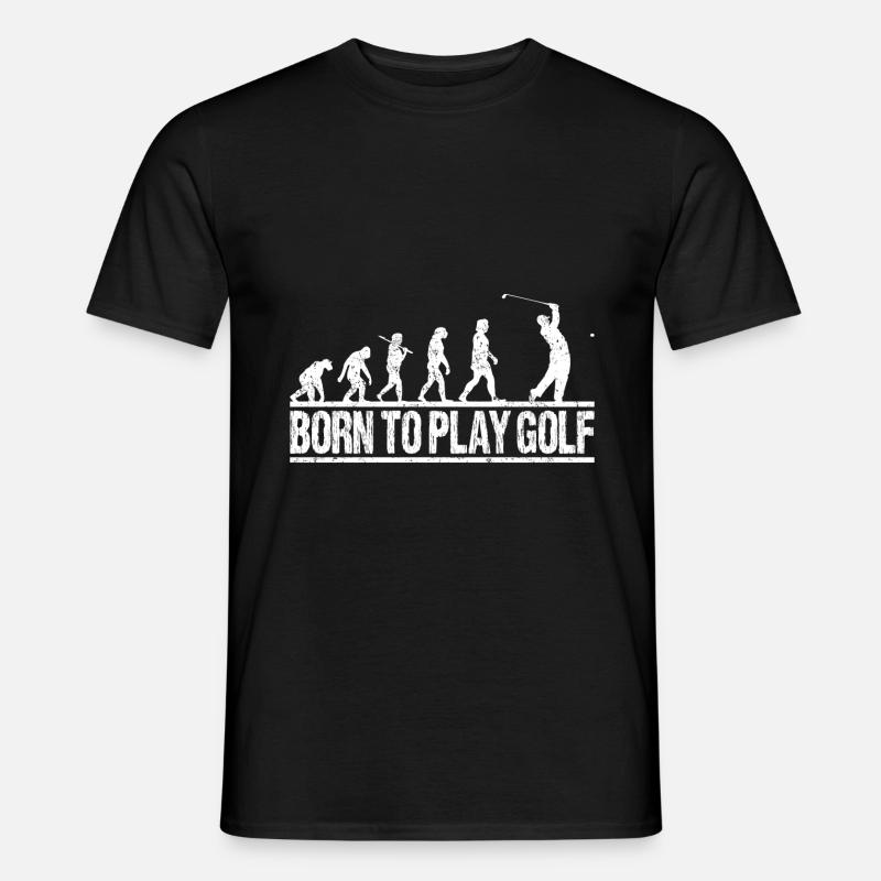 Golf Tee Evolution Funny for golfers - Men’s T-shirt - black