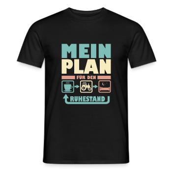 Rentner Rente Traktor Spruch für Landwirt Bauern - Männer T-Shirt - Schwarz - Vorne - AI Model Male 178 light (178cm)
