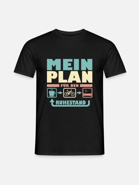 Rente Ruhestand E-Bike Fahrrad für Rentner Opa - Männer T-Shirt - Schwarz