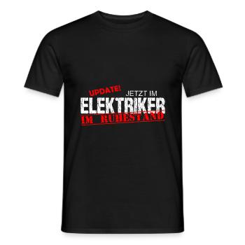 Elektriker im Ruhestand Spruch Verabschiedung - Männer T-Shirt - Schwarz - Vorne - AI Model Male 178 light (178cm)