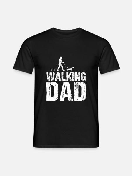 Bassotto Bassotto pelo lungo The Walking Dad - T-shirt uomo - nero