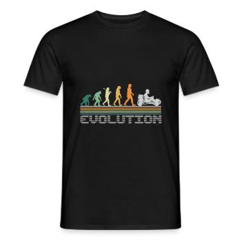 GoKart Go-Kart GoKartfahrer Evolution Drôle Rétro - T-shirt homme - noir - Devant - AI Model Male 178 light (178cm)