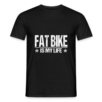 Fatbike Fahrrad ist mein Leben Spruch - Männer T-Shirt - Schwarz - Vorne - AI Model Male 178 light (178cm)