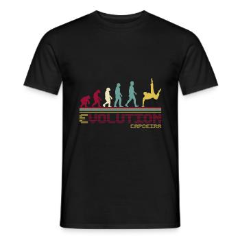 Capoeira brésilien art martial évolution rétro - T-shirt homme - noir - Devant - AI Model Male 178 light (178cm)