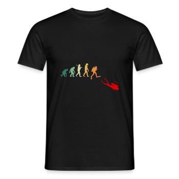 Scuba diving diving evolution retro funny - Men's T-Shirt - black - Front - AI Model Male 178 light (178cm)