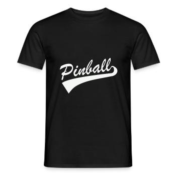 Lettrage de flipper flippern flipper - T-shirt homme - noir - Devant - AI Model Male 178 light (178cm)