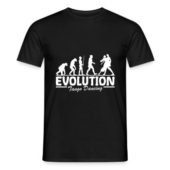 Tango danse évolution de la danse drôle pour couple de danse - T-shirt homme - noir - Devant - AI Model Male 178 light (178cm)