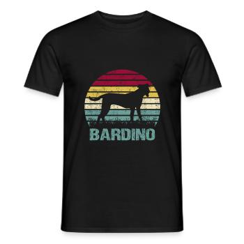 Bardino Majorero Retro Style Silhouette Stripes - Men's T-Shirt - black - Front - AI Model Male 178 light (178cm)