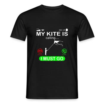 Drachensteigen Drachen Steigen ruft an Spruch - Männer T-Shirt - Schwarz - Vorne - AI Model Male 178 light (178cm)