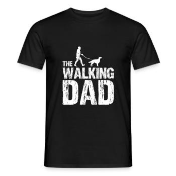 English Setter The Walking Dad - Men's T-Shirt - black - Front - AI Model Male 178 light (178cm)