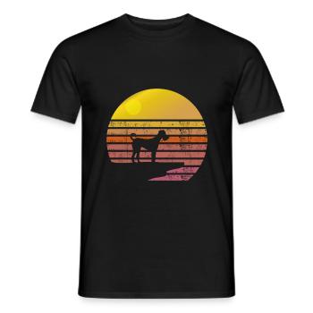 Irish Terrier Sunrise Silhouette - Men's T-Shirt - black - Front - AI Model Male 178 light (178cm)