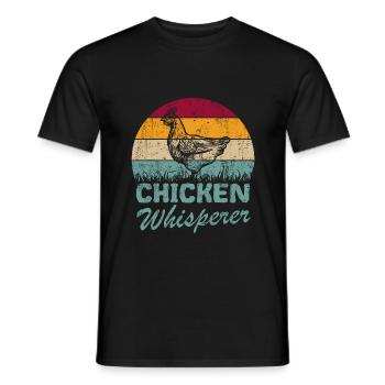 Chicken whisperers - Men's T-Shirt - black - Front - AI Model Male 178 light (178cm)