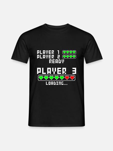 Schwangerschaft verkünden Baby Player 3 Loading - Männer T-Shirt - Schwarz