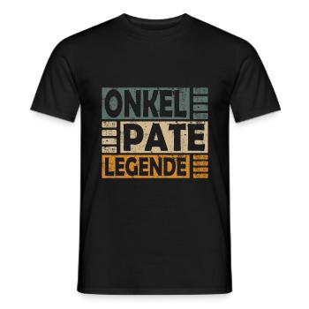 Onkel Pate Legende für Patenonkel - Männer T-Shirt - Schwarz - Vorne - AI Model Male 178 light (178cm)