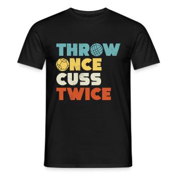 Bocce Ball Player Boules Bocce Throw Once Cuss - Männer T-Shirt - Schwarz - Vorne - AI Model Male 178 light (178cm)