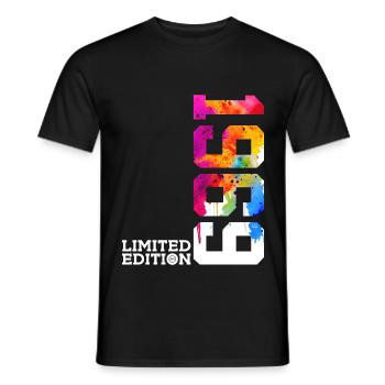 57E ANNIVERSAIRE ÉDITION LIMITÉE 1969 - T-shirt homme - noir - Devant - AI Model Male 178 light (178cm)