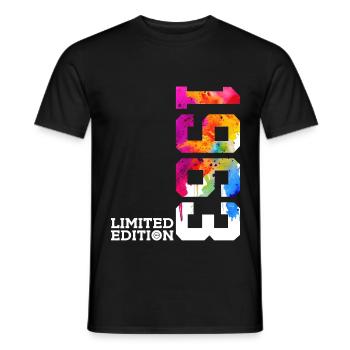 63E ANNIVERSAIRE ÉDITION LIMITÉE 1963 - T-shirt homme - noir - Devant - AI Model Male 178 light (178cm)