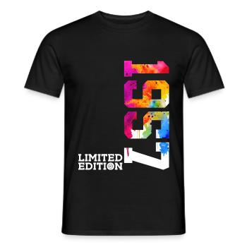 69E ANNIVERSAIRE ÉDITION LIMITÉE 1957 - T-shirt homme - noir - Devant - AI Model Male 178 light (178cm)