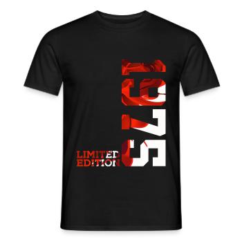 51ST BIRTHDAY 51 YEARS LIMITED EDITION 1975 - Men's T-Shirt - black - Front - AI Model Male 178 light (178cm)