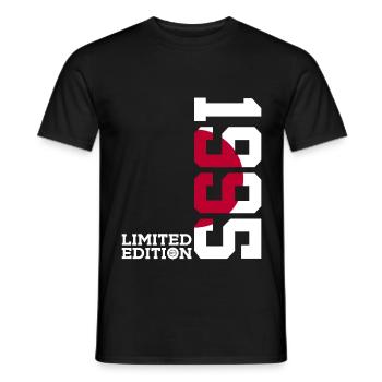 LIMITED EDITION 1995 JAPAN 31. GEBURTSTAG - Männer T-Shirt - Schwarz - Vorne - AI Model Male 178 light (178cm)