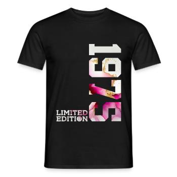 51ST BIRTHDAY 51 YEARS LIMITED EDITION 1975 - Men's T-Shirt - black - Front - AI Model Male 178 light (178cm)