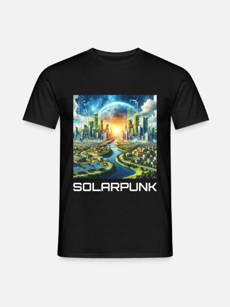 Solarpunk - Männer T-Shirt - Schwarz