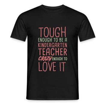 Kindergarten teacher Crazy - Men's T-Shirt - black - Front - AI Model Male 178 light (178cm)