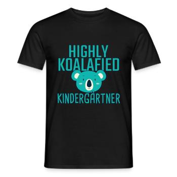 Kindergarten Teacher Koalafied - Men's T-Shirt - black - Front - AI Model Male 178 light (178cm)