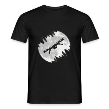 Drohne Geschenkidee Drone Mond Drohnen Piloten - Männer T-Shirt - Schwarz - Vorne - AI Model Male 178 light (178cm)