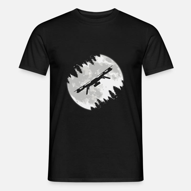 Drone gift idea Drone moon drone pilot - Men’s T-shirt - black