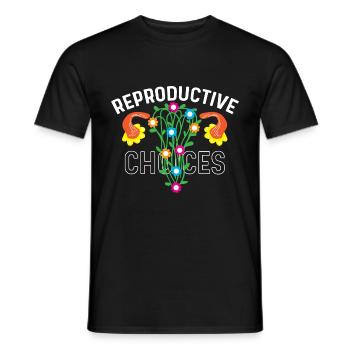 Reproductive decisions Whether Gyn poison - Men's T-Shirt - black - Front - AI Model Male 178 light (178cm)