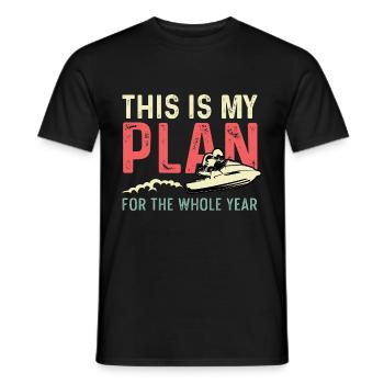 Plan für das Jahr Hobbyist Geschenk - Männer T-Shirt - Schwarz - Vorne - AI Model Male 178 light (178cm)