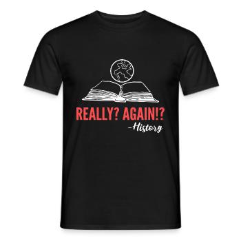 Real? Again? Archivist Gift - Men's T-Shirt - black - Front - AI Model Male 178 light (178cm)