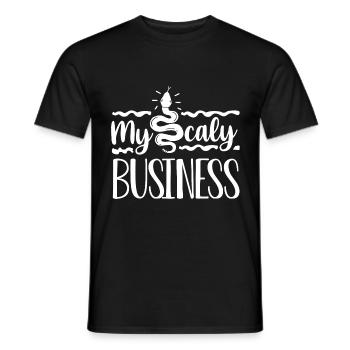Banana Ball Python Herpetologist My Scaly - Men's T-Shirt - black - Front - AI Model Male 178 light (178cm)