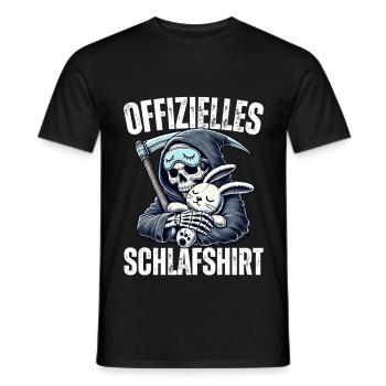 Lustiges Offizielles Schlafshirt mit Reaper - Männer T-Shirt - Schwarz - Vorne - AI Model Male 178 light (178cm)